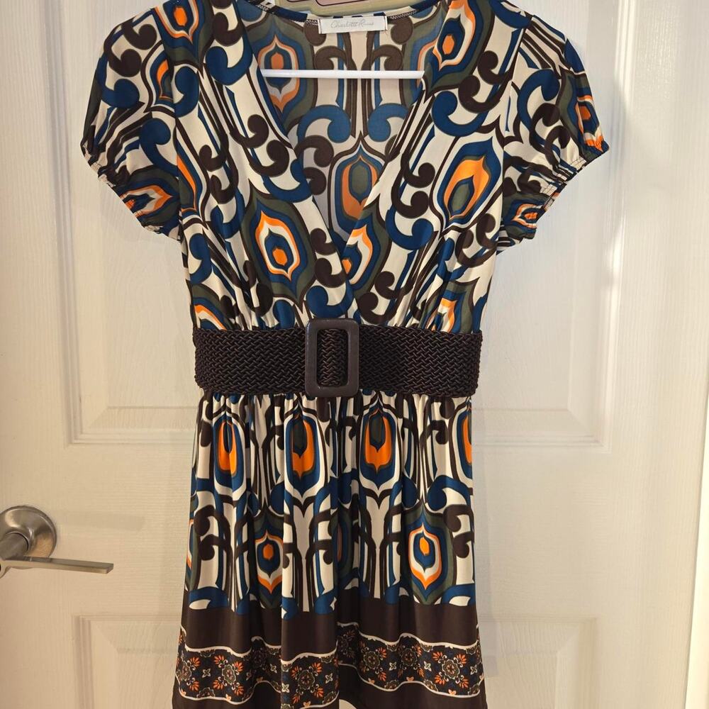 Super Cute Charlotte Russe Geometric Print Top / Tunic